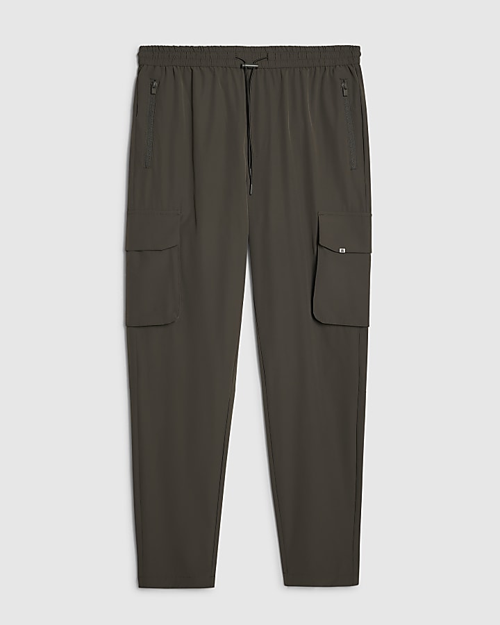 Green Skinny Fit Cargo Trousers