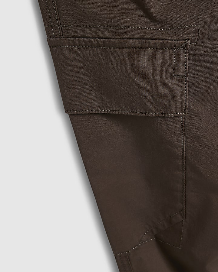 Brown Regular Fit Cargo Trousers