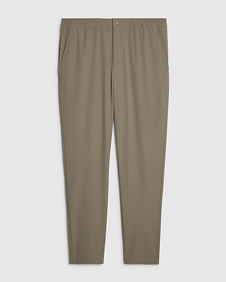 Beige Skinny Fit Trousers