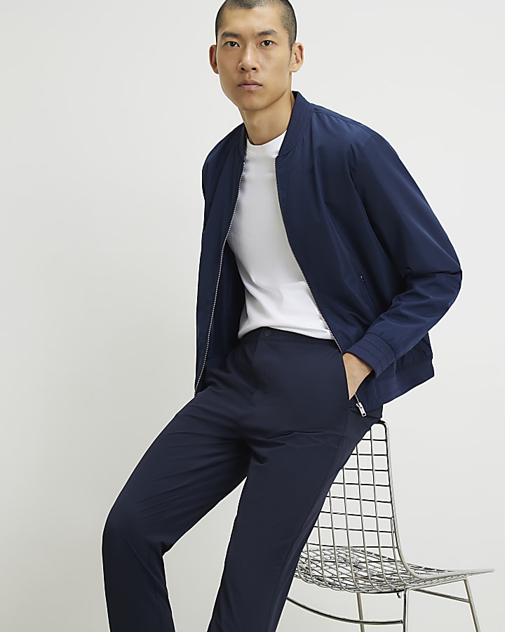 Navy Skinny Fit Trousers