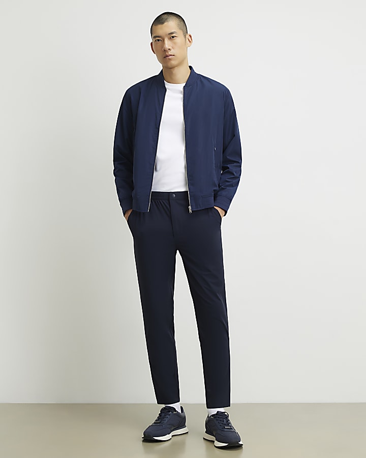Navy Skinny Fit Trousers