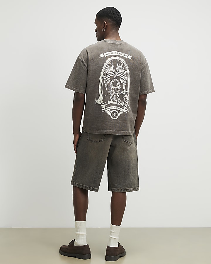 Brown Denim Jorts