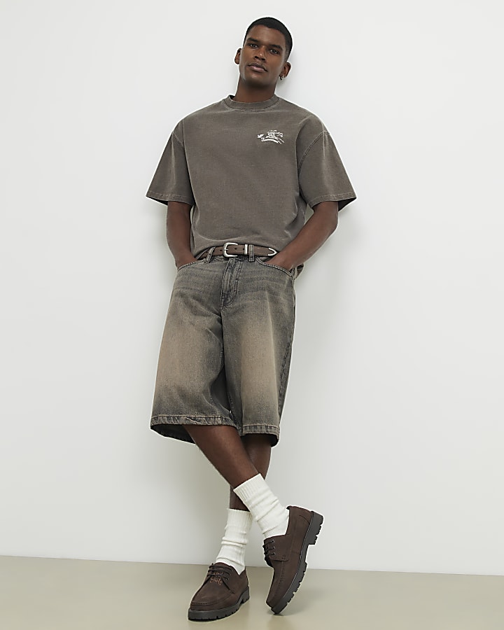 Brown Denim Jorts