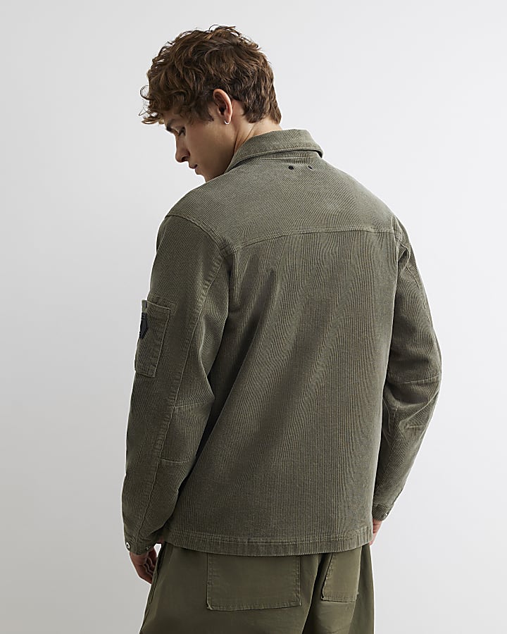 Green Washed Corduroy Overshirt