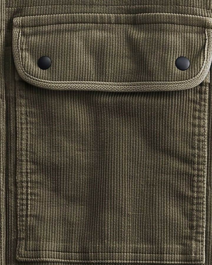 Green Washed Corduroy Overshirt