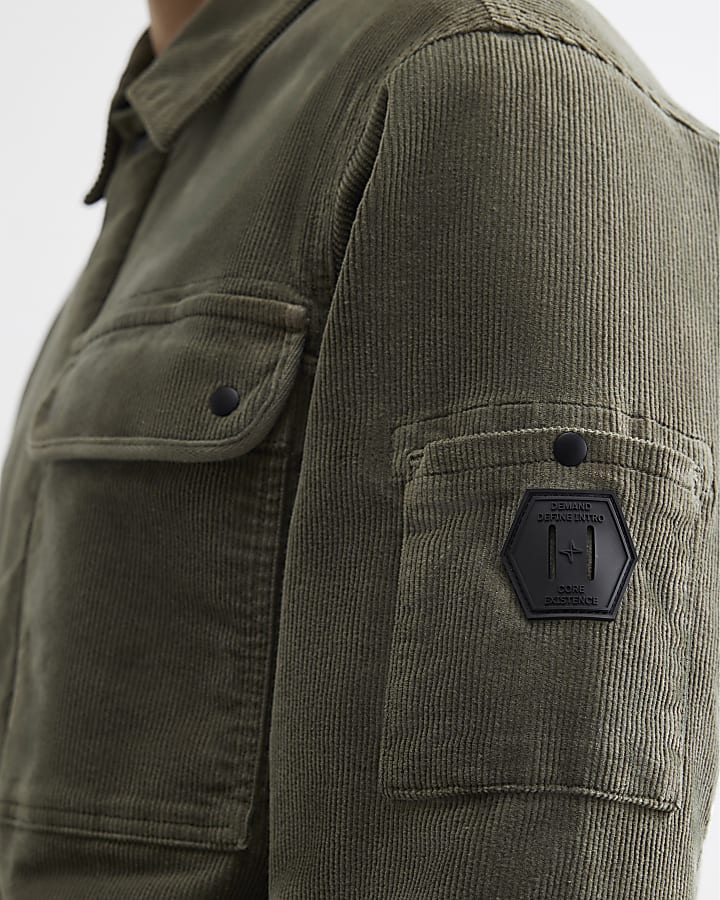 Green Washed Corduroy Overshirt