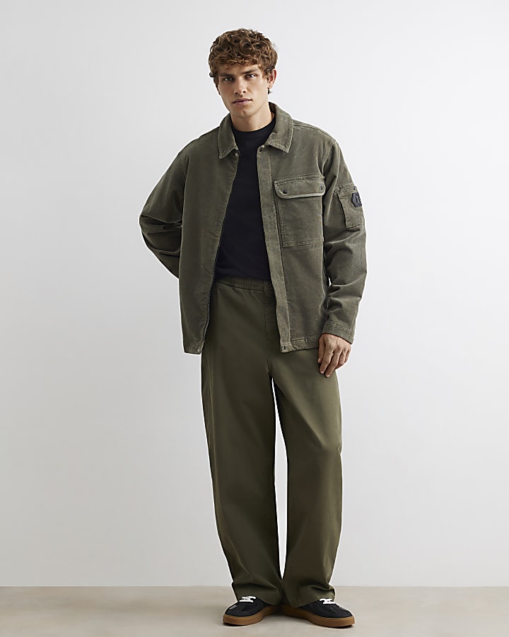 Green Washed Corduroy Overshirt