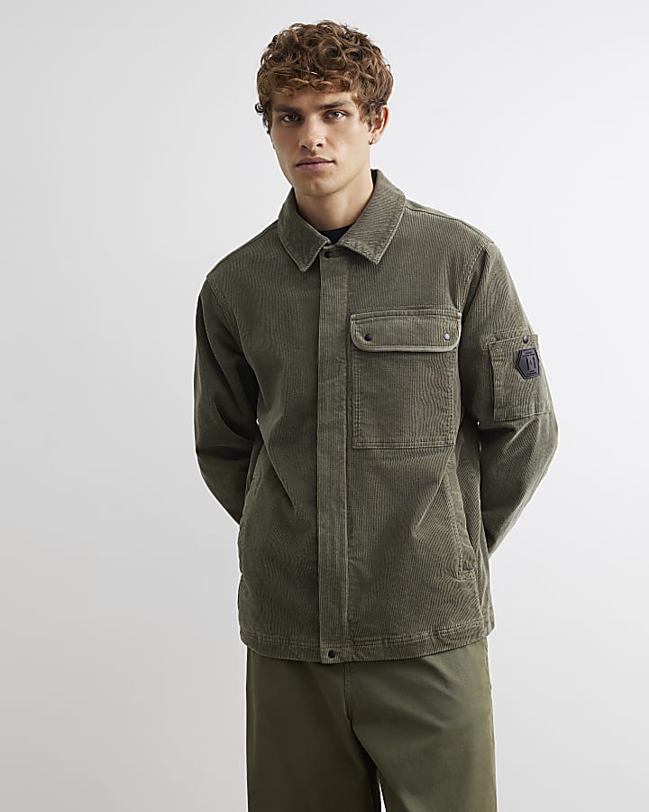 Green Washed Corduroy Overshirt