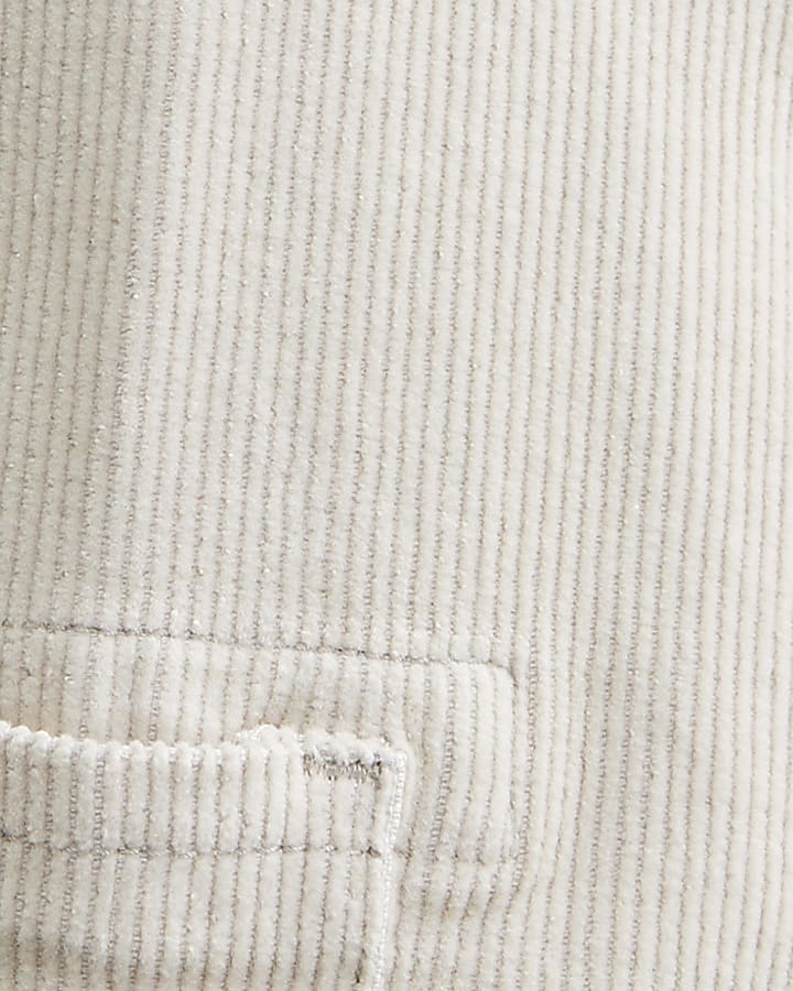 Cream Washed Corduroy Overshirt