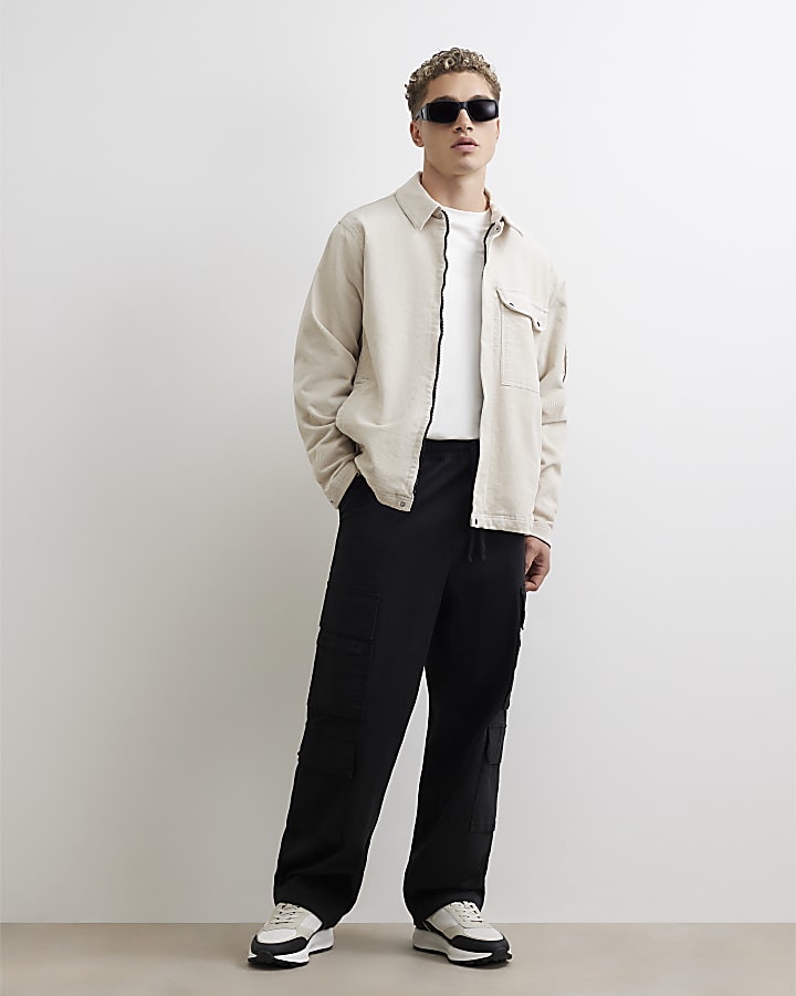 Cream Washed Corduroy Overshirt