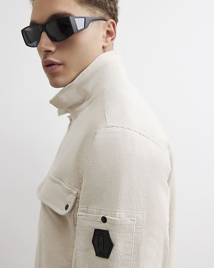 Cream Washed Corduroy Overshirt