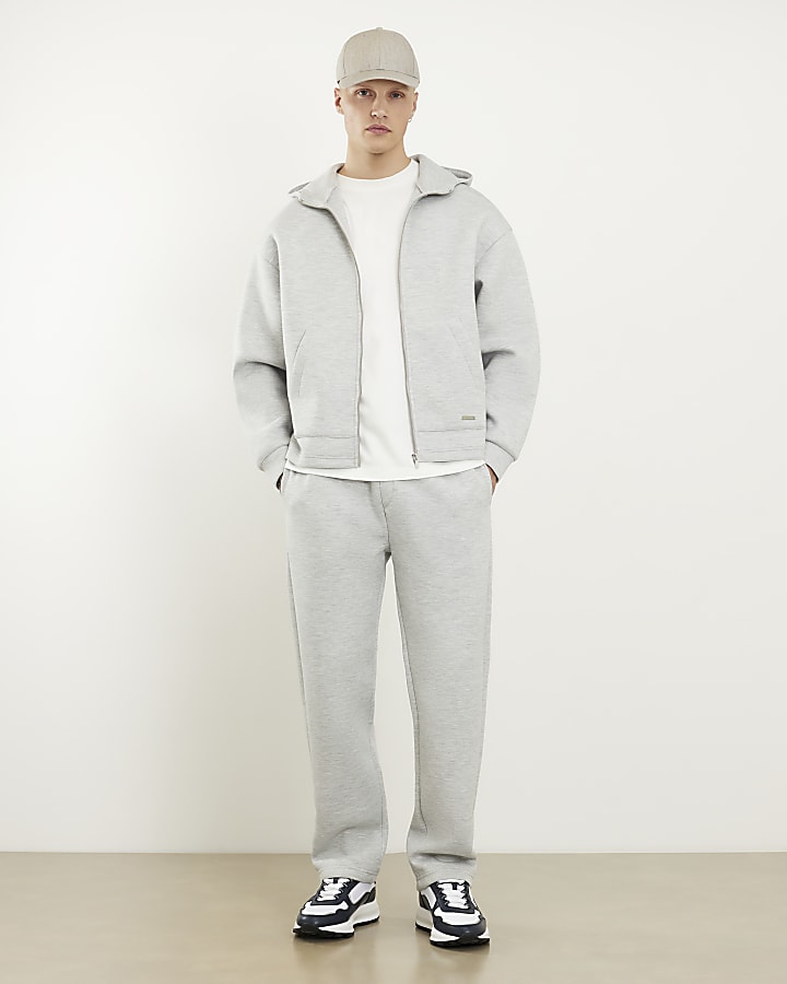 Grey Oversized Fit Hoodie And Joggers Set