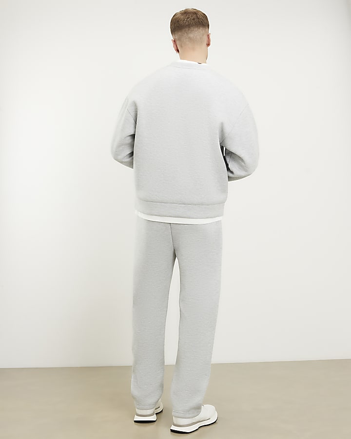 Grey Oversized Fit Hoodie And Joggers Set