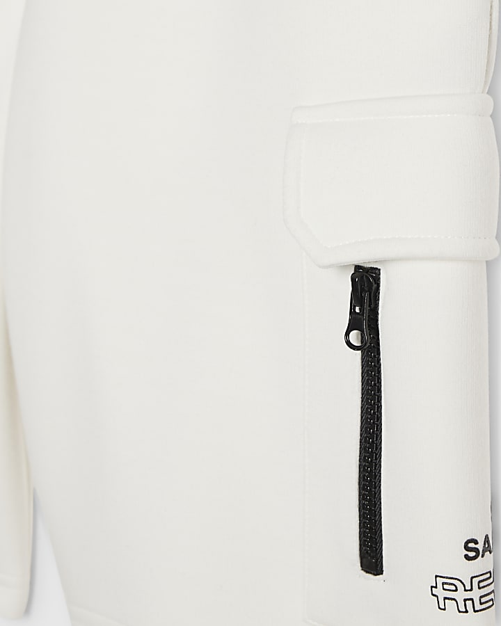 White Regular Fit Sanctuaire Cargo Shorts