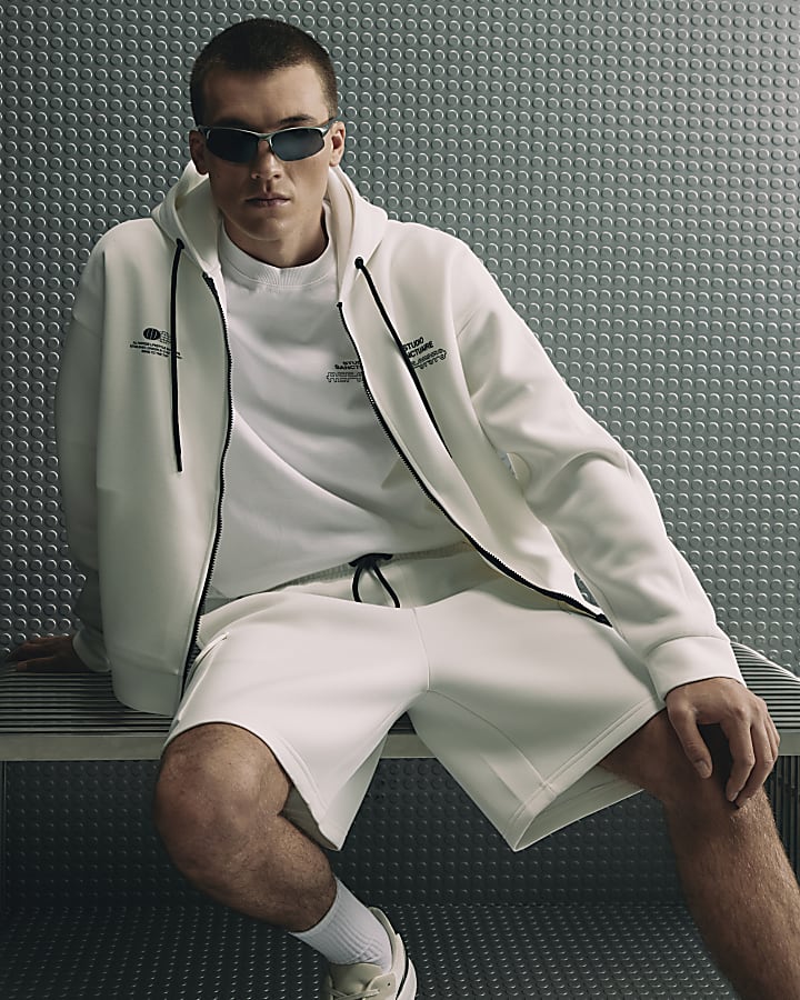 White Regular Fit Sanctuaire Cargo Shorts