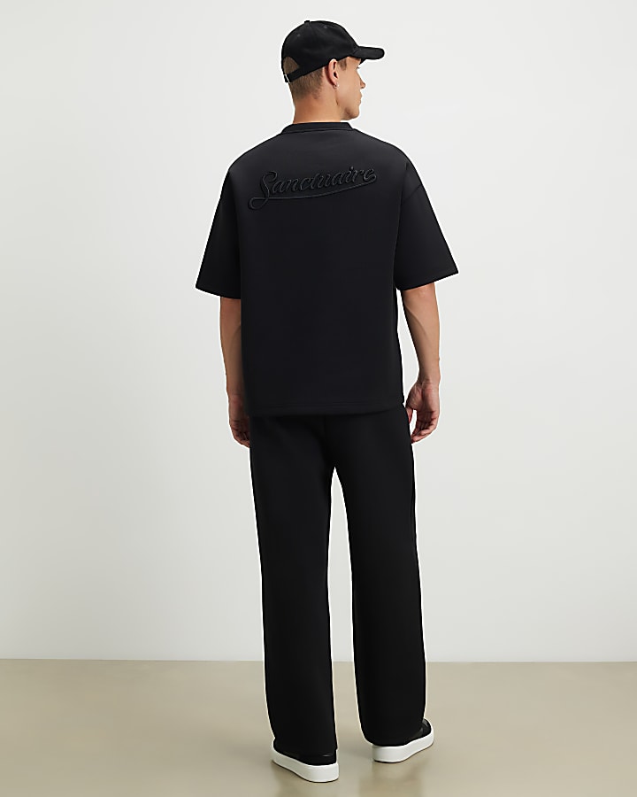 Black Premium Wide Leg Joggers