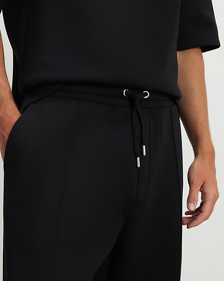 Black Premium Wide Leg Joggers
