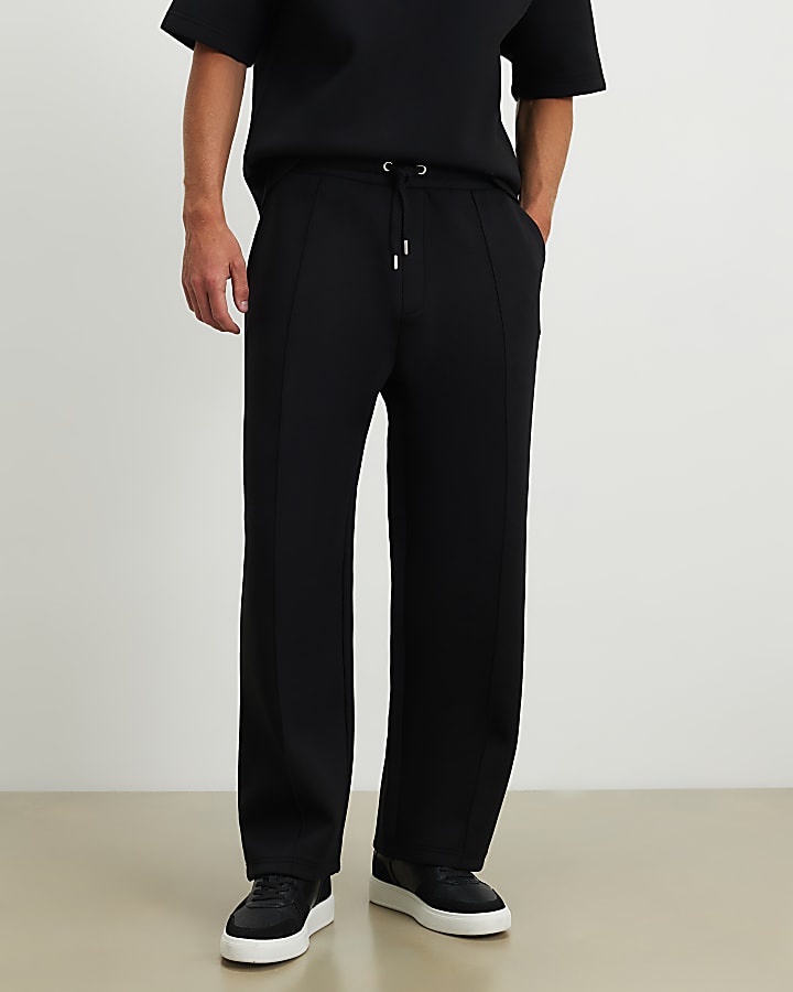 Black Premium Wide Leg Joggers