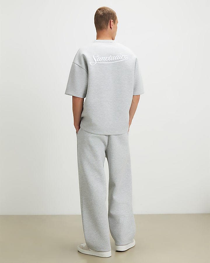 Grey Premium Wide Leg Joggers