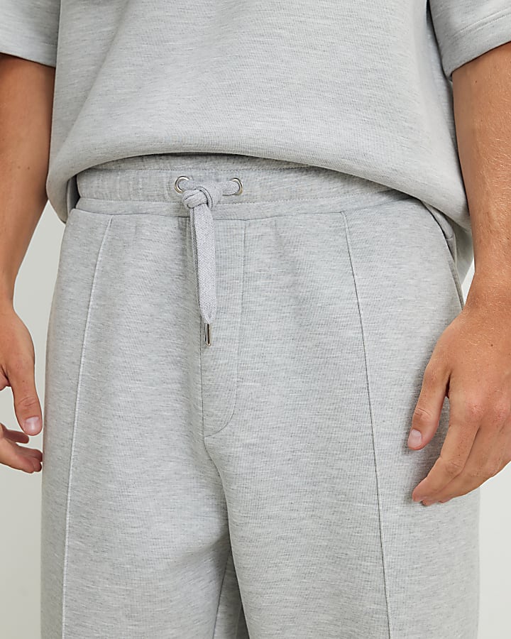 Grey Premium Wide Leg Joggers
