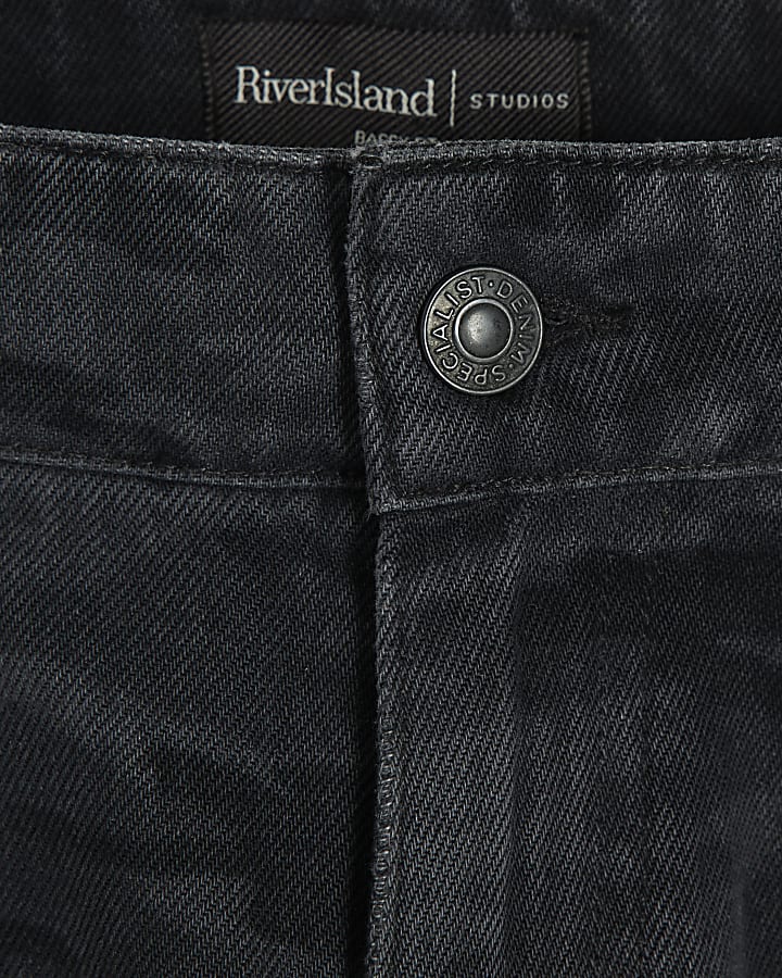 Grey Camo Baggy Fit Jeans