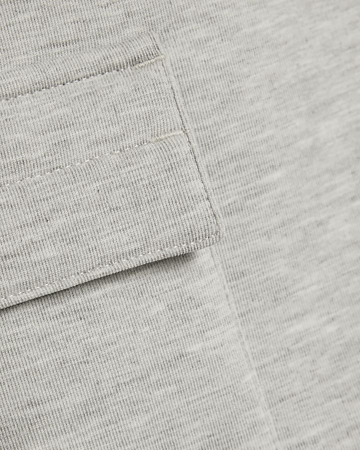 Grey Premium Regular Fit Cargo Shorts