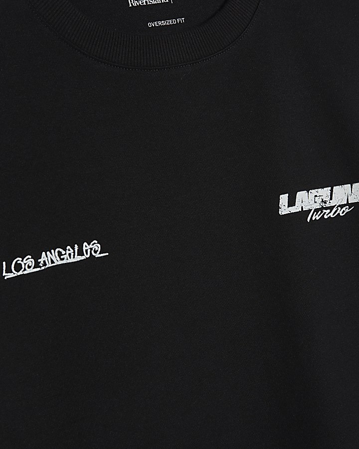 Black Oversized Fit Laguna Turbo T-Shirt