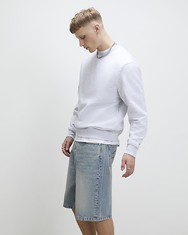 Grey Regular Fit Sweatshirt