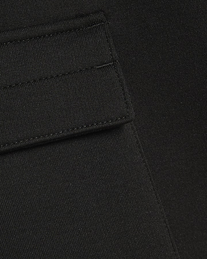 Black Premium Regular Fit Cargo Joggers