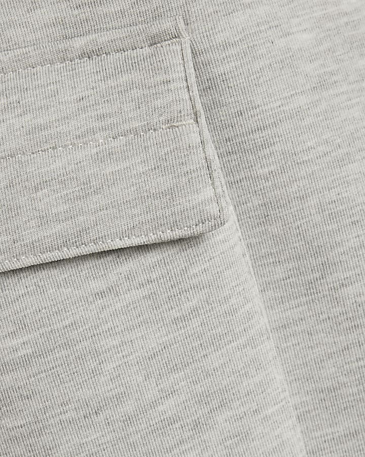 Grey Premium Regular Fit Cargo Joggers
