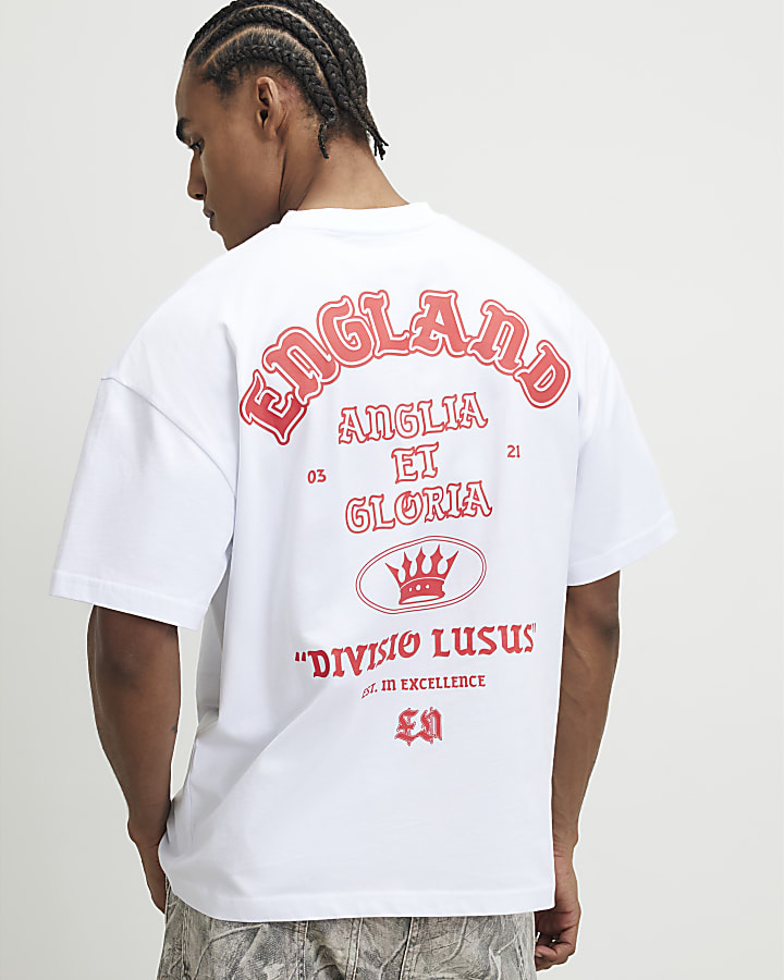 White England Gothic Script T-Shirt