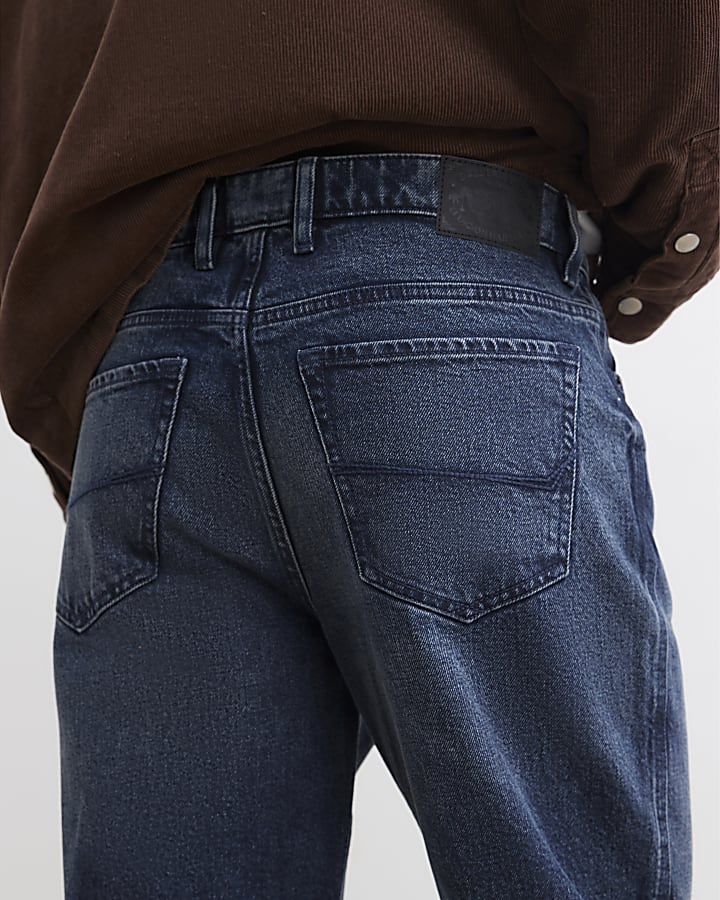 Blue Tapered Fit Jeans