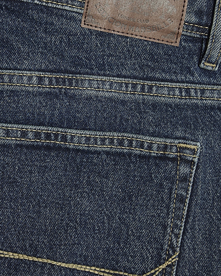 Blue Straight Leg Jeans