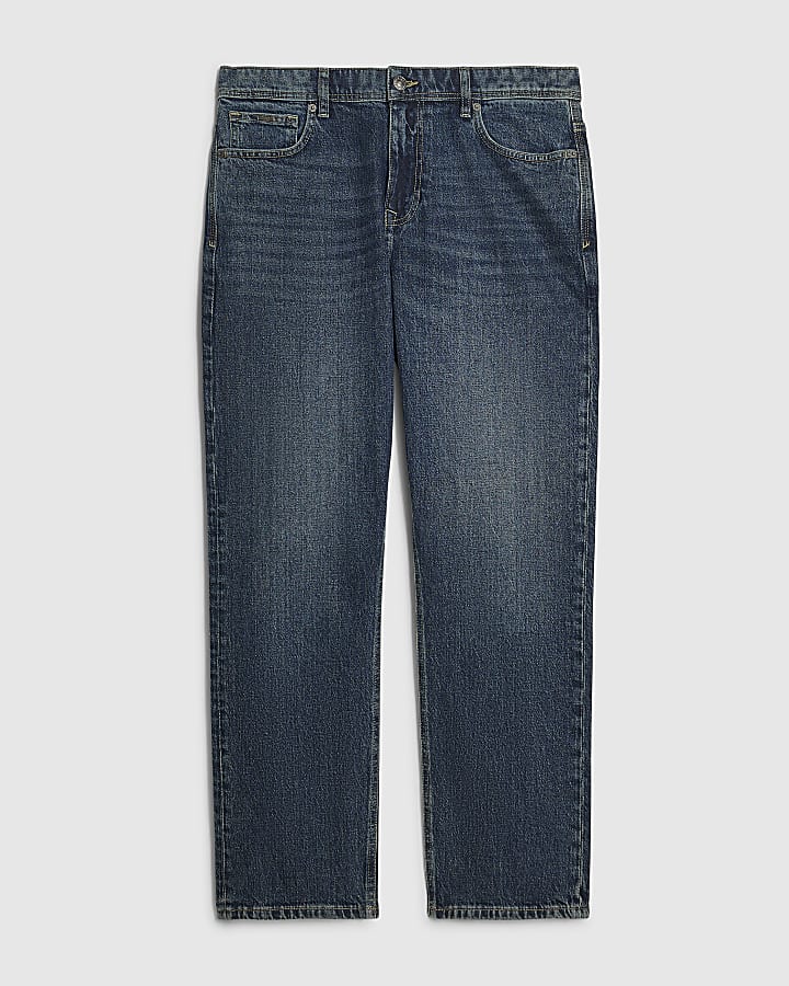Blue Straight Leg Jeans