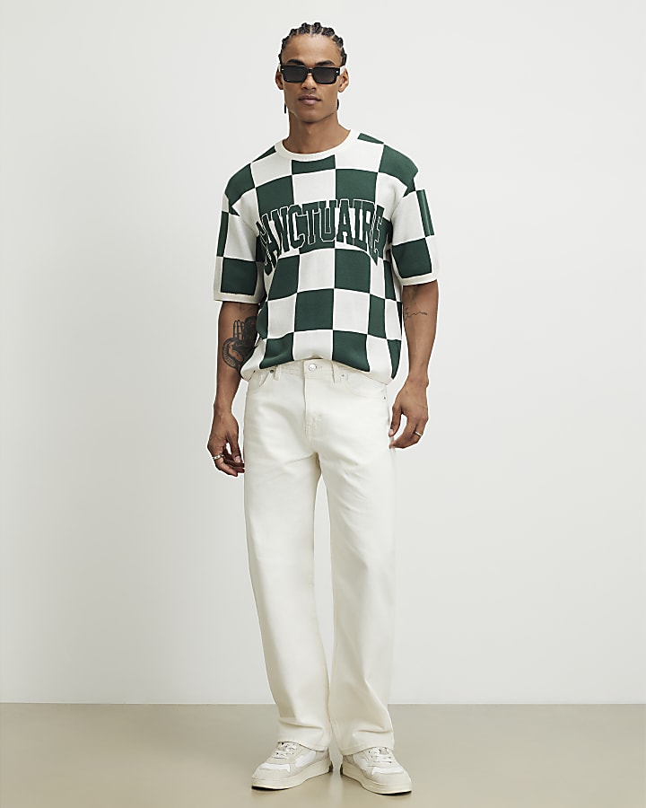 Green Checkerboard Sanctuaire T-Shirt