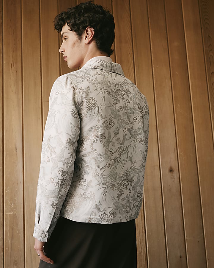 Pink Twisted Tailor Oriental Print Jacket