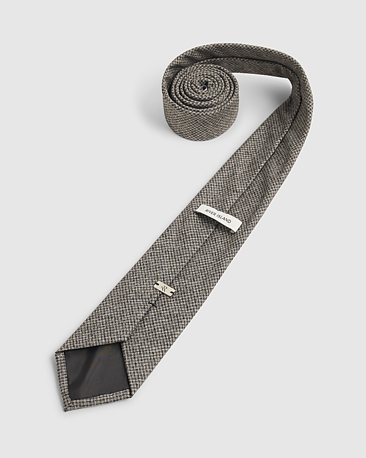 Grey Pupstooth Tie