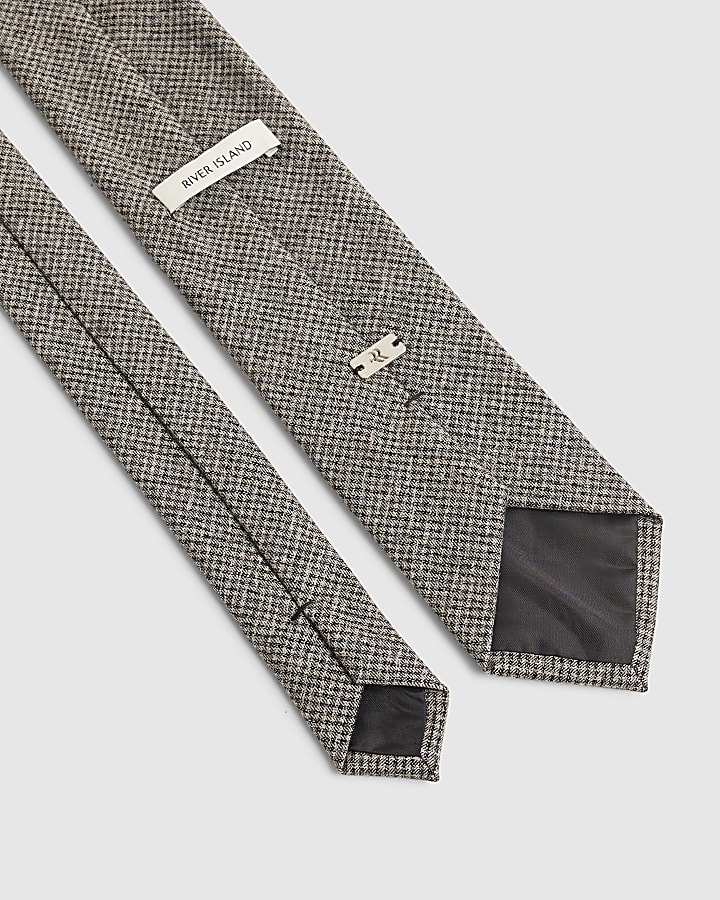 Grey Pupstooth Tie