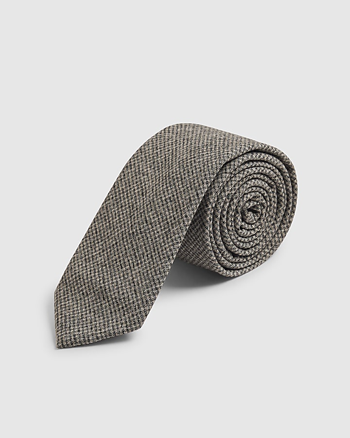 Grey Pupstooth Tie