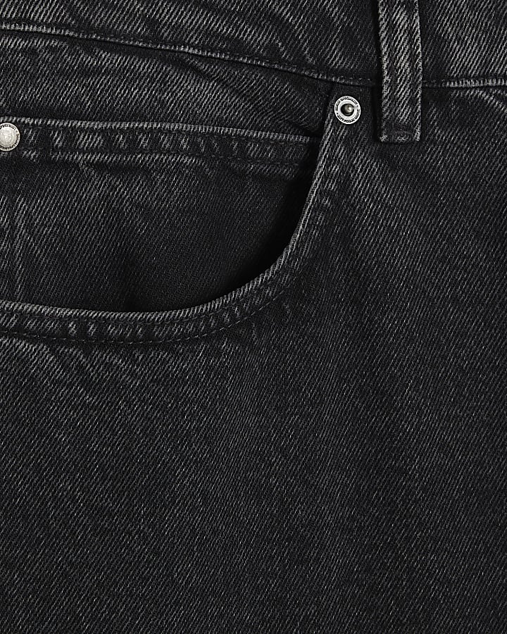 Black Loose Fit Cargo Jeans