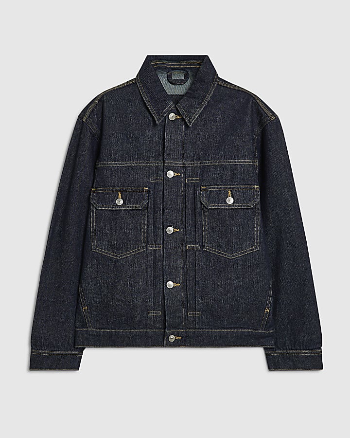 Blue-Rinse Denim Jacket
