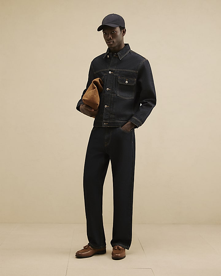 Blue-Rinse Denim Jacket