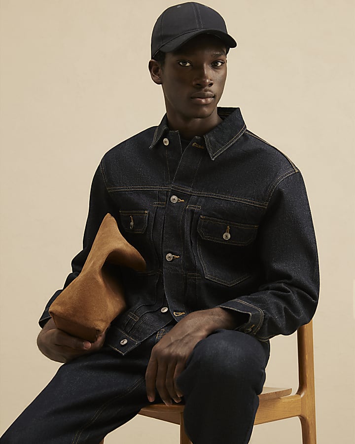 Blue-Rinse Denim Jacket