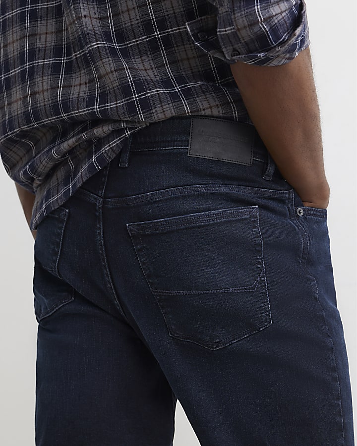 Blue Skinny Fit Washed Jeans