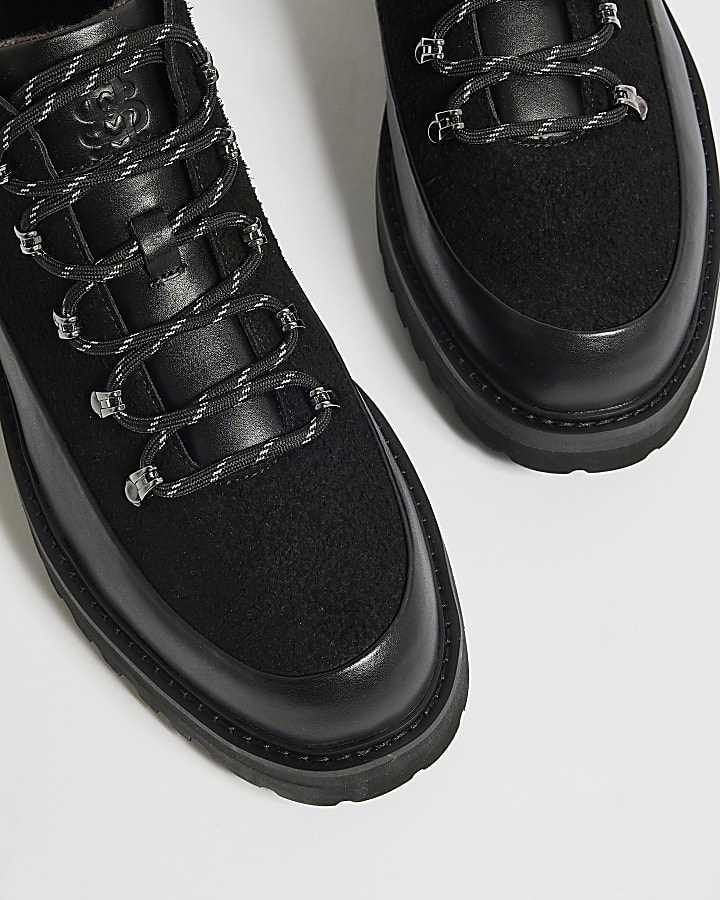 Black Lace Up Hiking Boots