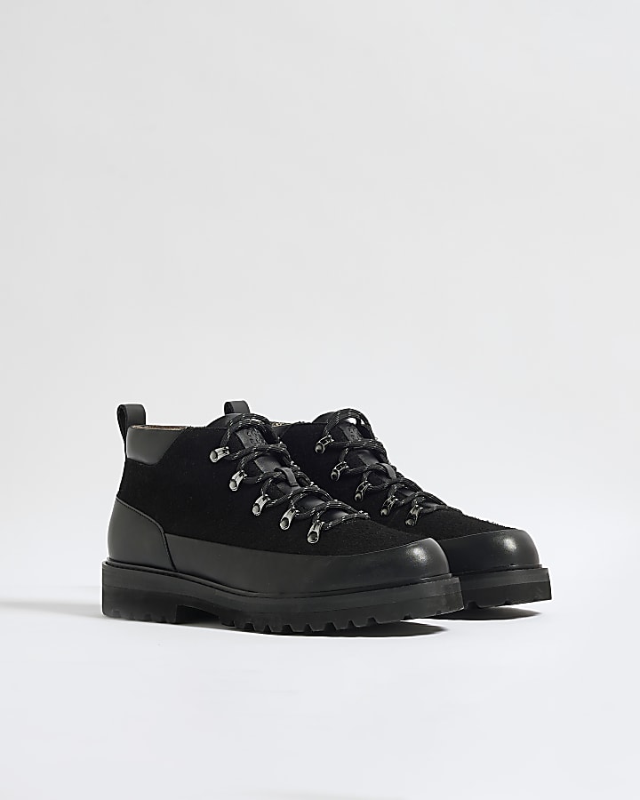 Black Lace Up Hiking Boots