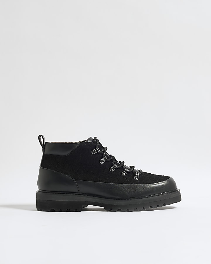 Black Lace Up Hiking Boots