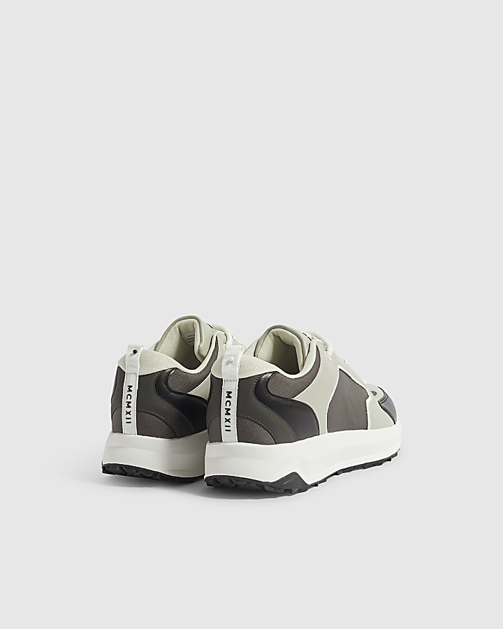 Grey Colour Block Trainers