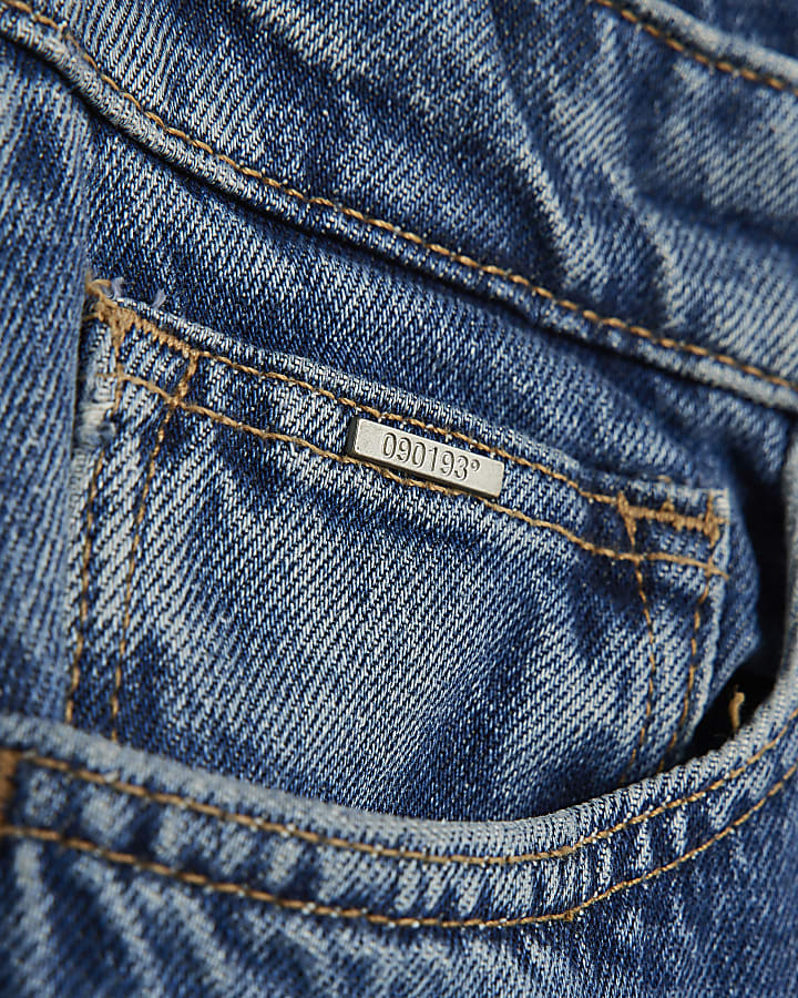 Blue Straight Leg Jeans