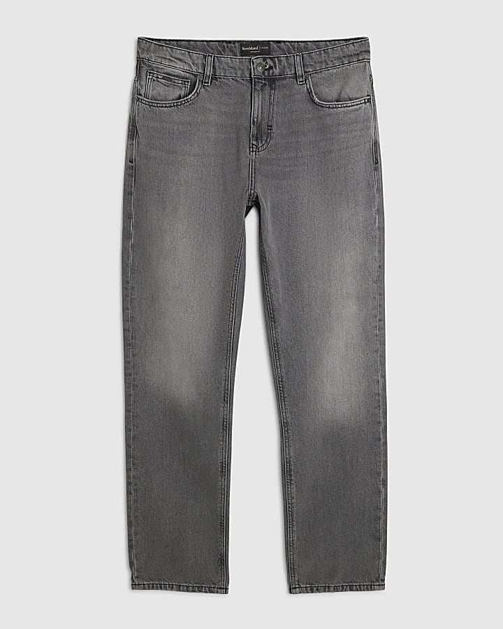 Grey Straight Leg Jeans